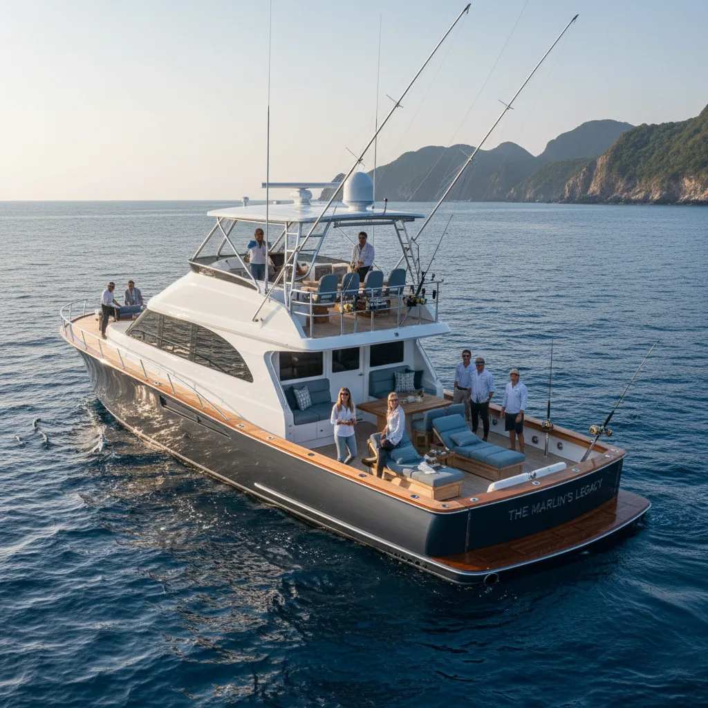 Exclusive corporate group fishing event on the boat, Germany